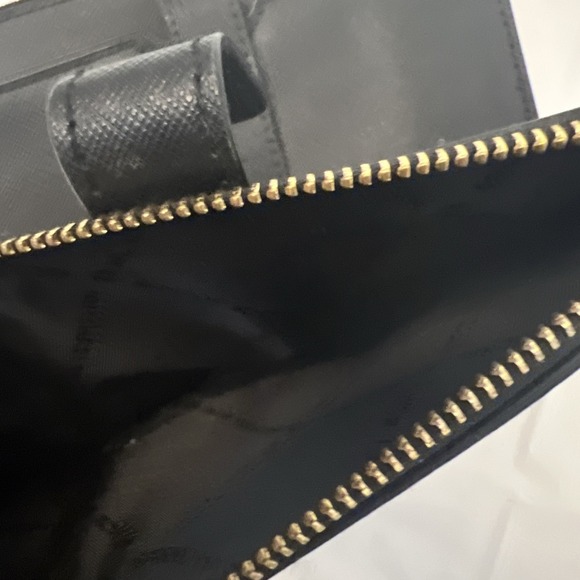 Michael Kors Jet Set Double Zip Wristlet Black Saffiano Leather 7.25 4.5 Wallet - Picture 6 of 8